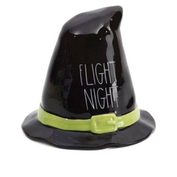 Rae Dunn Flight Night Ceramic Witch Hat In Black - Picture 1 of 2
